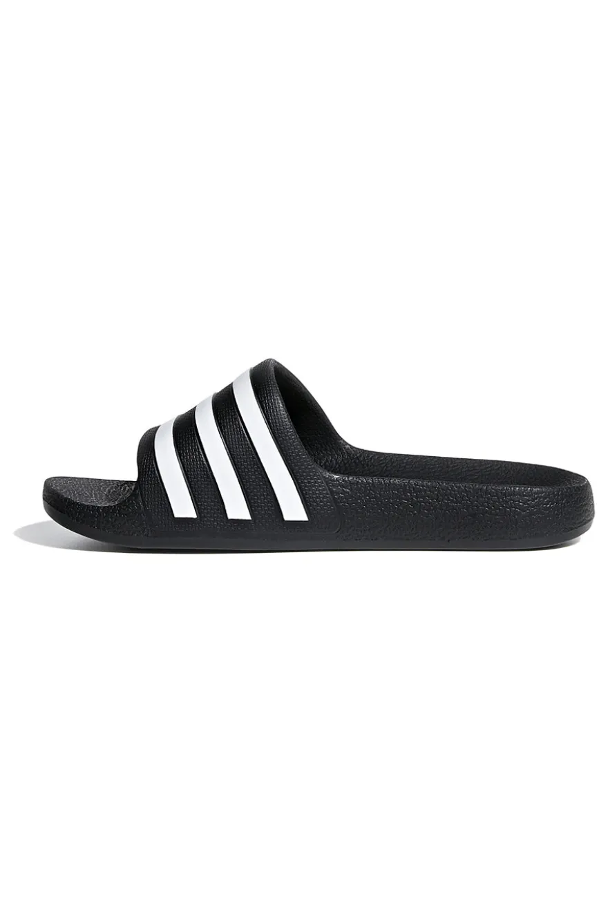 Adidas Adilette Aqua K – Schwarze Pantoletten mit goldenen Details