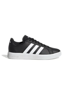 Adidas Grand Court Base 2 Schwarze Sneaker mit weißen 3-Streifen