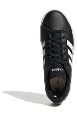 Adidas Grand Court Base 2 Schwarze Sneaker mit weißen 3-Streifen