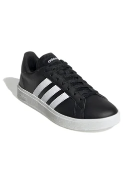 Adidas Grand Court Base 2 Schwarze Sneaker mit weißen 3-Streifen
