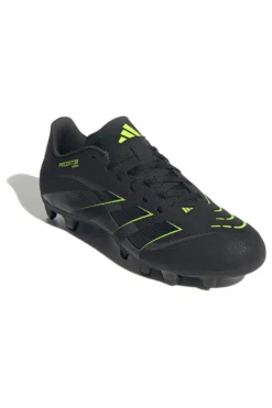 Adidas Predator Club FG/MG Schwarze Fußballschuhe mit Limettendetails