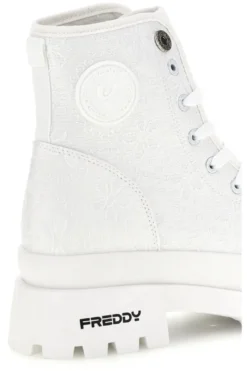 Anfibi bianchi platform tomaia ricamata Freddy S2617FY7691
