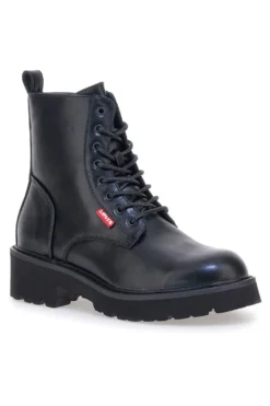 Anfibi neri con suola alta e zip laterale Levi's VBIL0020S