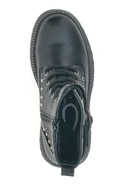Anfibi Neri Flatform con Borchie e Cinturino Me&Me RQ24W16B