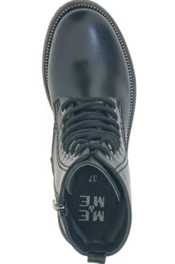 Anfibi neri stringati con zip laterale Me & Me 3002