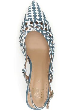 Avio Slingback-Sandalen mit spitzer Zehenpartie und gewebtem Obermaterial MON DIEU 601