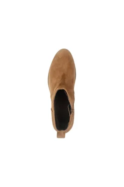 Bagatt D15AMQ361400 braune Lederstiefeletten mit Absatz und warmem Futter