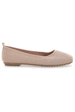 Ballerine beige in tessuto con soletta morbida The First PRE2