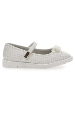 Ballerine Bianche Con Cinturino e Strappo Pitt Kids 7701