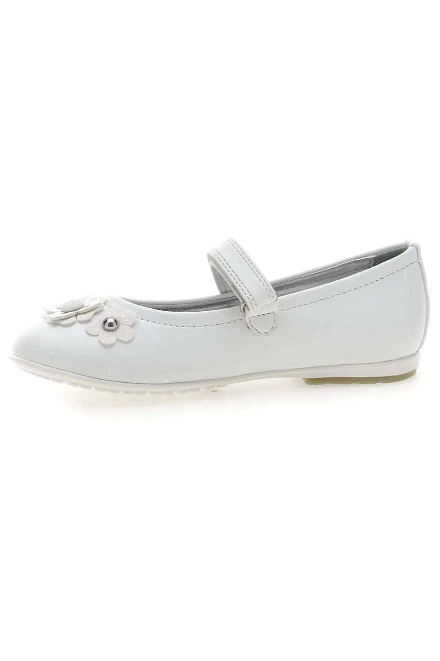 Ballerine Bianche con Cinturino e Soletta in Vera Pelle LAURA BIAGIOTTI AG17081