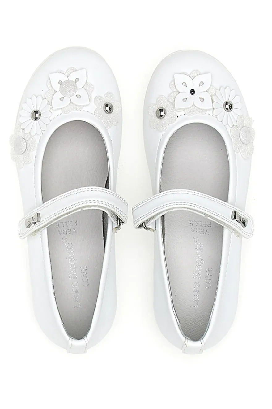 Ballerine Bianche con Cinturino e Soletta in Vera Pelle LAURA BIAGIOTTI AG17081