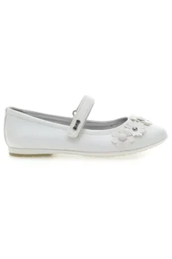 Ballerine Bianche con Cinturino e Clip con Fiori LAURA BIAGIOTTI AG17081