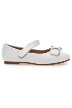 Ballerine bianche con fiocco frontale Grazie girl 392612S