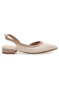 Ballerine Burro e Nude Con Cinturino Slingback Pittarello Couture 6011