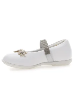 Ballerine con fiori e strass bianche ENERGY E705