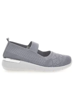 Ballerine da donna grigio in tessuto traforato Me & me TF090236