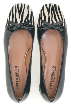 Ballerine Nere Con Fantasia Animalier Pittarello c1518