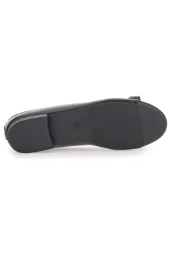 Ballerine Nere con Punta Effetto Vernice e Fiocco Decorativo THE FIRST IDE6292