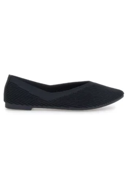 Ballerine nere in tessuto con soletta morbida The First PREA614