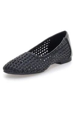 Ballerine nere intrecciate The First IDE11