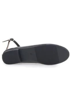 Ballerine nere vernice con cinturino alla caviglia The First IDE1075 da Donna