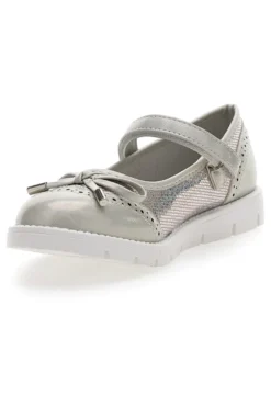 Ballerine Platino Con Cinturino e Strappo Pitt Kids 8128