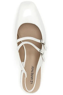 Ballerine Slingback Bianchi Effetto Vernice con Cinturini LE HAVRE PARIS CMJ2405313