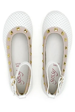 Ballerine Syssy 14512 Bianche e Beige