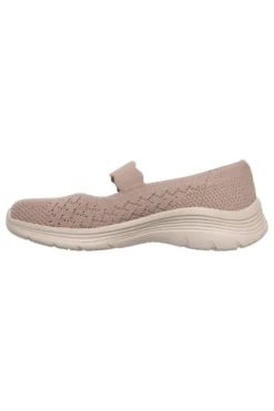Ballerine taupe in maglia Skechers BEDFORD CHEERFUL GLOW