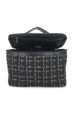Beauty case nero con tessuto intrecciato JUICE ATENE 099