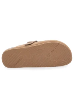 Beige Clogs mit Schnalle und vorgeformter Lederinnensohle SUPERGA S11U700