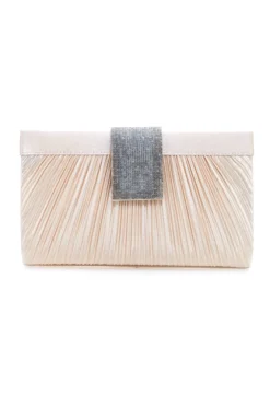 Beige Clutch mit Glitzerverschluss Coveri SERA0149