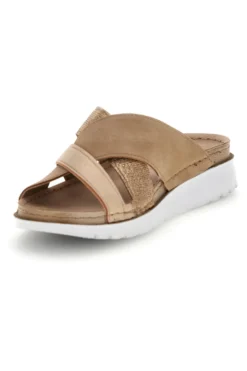 Beige Hausschuhe mit gekreuzten Riemen Inblu 57 CN