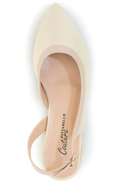 Beige Made in Italy Ballerinas mit Riemen Pittarello couture 6011