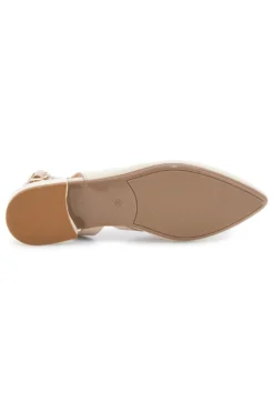 Beige Made in Italy Ballerinas mit Riemen Pittarello couture 6011