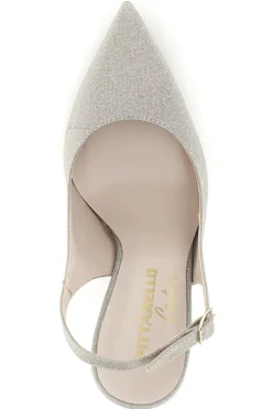 Beige Pumps mit Glitzer und Riemen Pittarello couture 3016