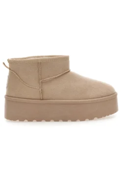 Beige Slipper-Stiefeletten mit Plateau und warmem Futter PITTARELLO LOVE PK1497D
