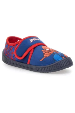 Blaue geschlossene Hausschuhe mit Klettverschluss, Spiderman 12SP4S24LB