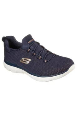 Blaue Sneakers mit Memory Foam-Sohle SKECHERS SUMMITS-BRIGHT BEZEL