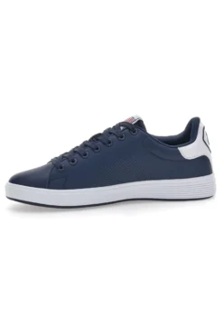 Blaue und weiße Low-Sneaker aus Baumwollgürtel Player Lth