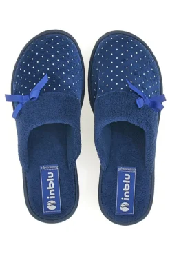 Blaue weiche Hausschuhe INBLU 72 LB
