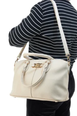 Borsa a Mano Beige con Tracolla Removibile LAURA BIAGIOTTI EMBARK 117-1