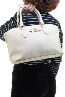 Borsa a Mano Beige con Tracolla Removibile LAURA BIAGIOTTI EMBARK 117-1