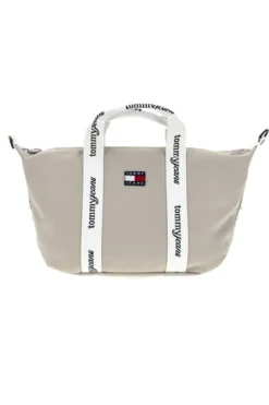Borsa a Mano Beige in Tessuto con Bande Logo Tommy Jeans 18460