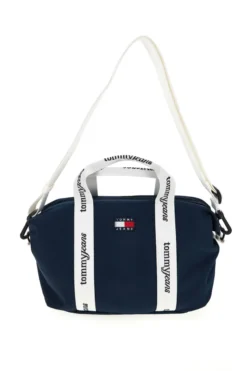 Borsa a Mano Blu in Tessuto con Bande Logo Tommy Jeans 18460