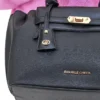 Borsa a Mano Nera con Dettagli Oro Double Check 18248-1