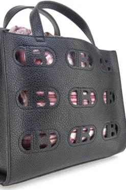 Borsa a Mano Nera con Sacchetto Interno Colorato LAURA BIAGIOTTI RICKIE
