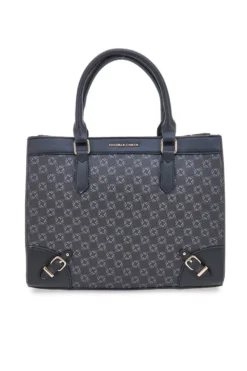 Borsa a Mano Nera Con Tracolla Rimovibile DOUBLE CHECK 18239-2