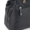 Borsa a mano nera in vera pelle con zip posteriore Basile BA3672DX