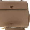 Borsa a mano tortora con tracolla removibile Basile BA1344DOLL